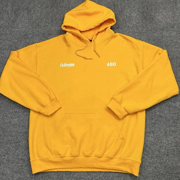 Civil Regime Other - Civil Regime Hoodie Men Large Yellow Pullover Hooded Sweatshirt